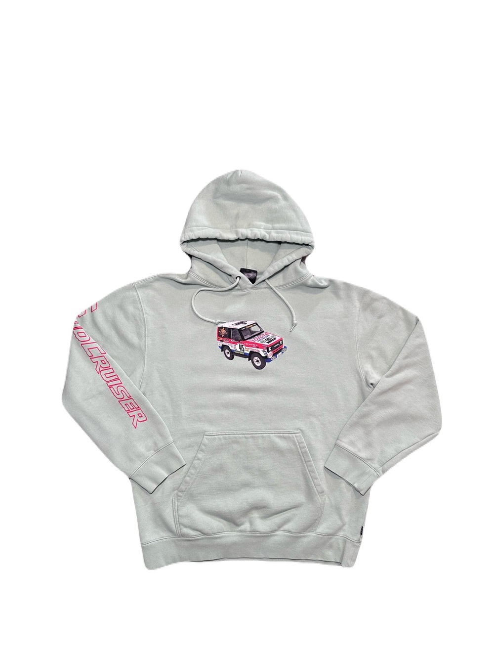 HUF x Toyota Land Cruiser Sahara Rally Hoodie Sweatshirt Size Large Mint Green